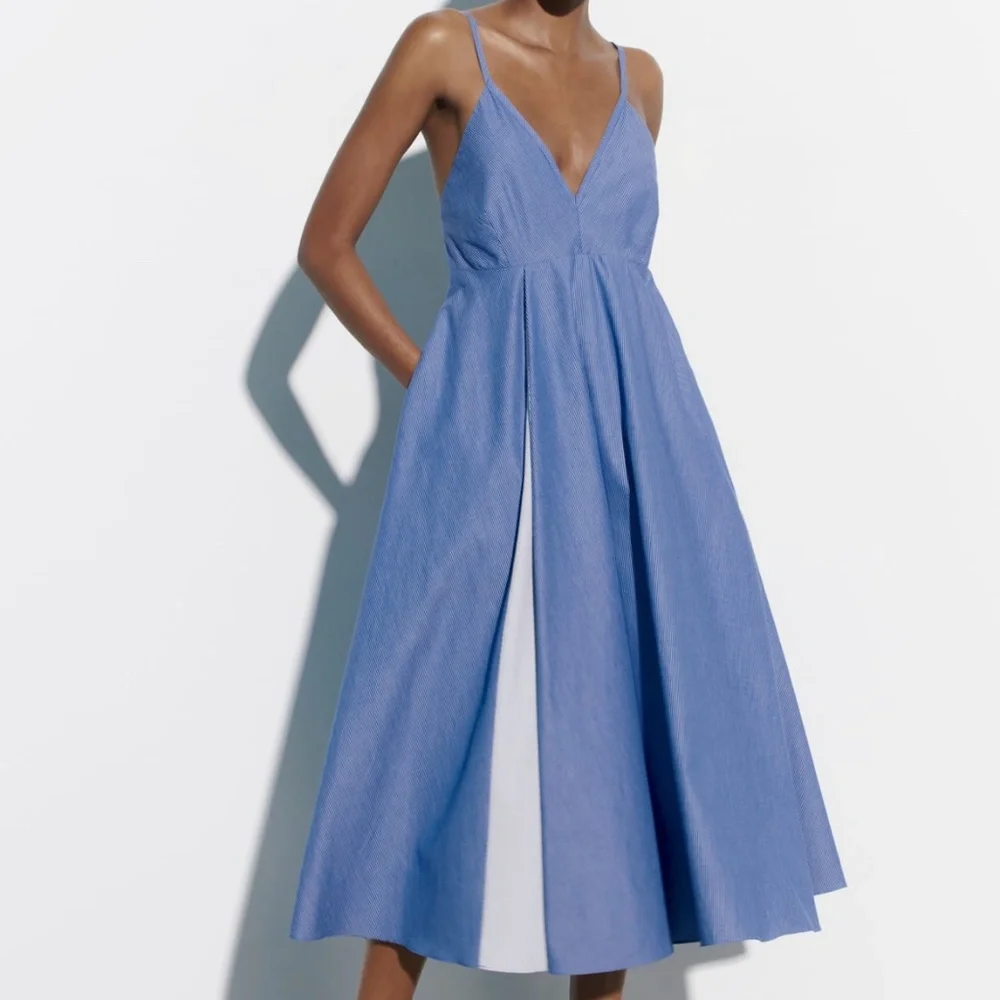 Zara limited edition stripped poplin dress you cannot miss - Picture 1 of 6